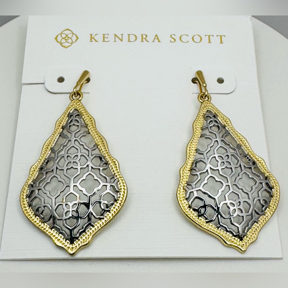 KENDRA SCOTT Addie Two Tone Earrings NEW